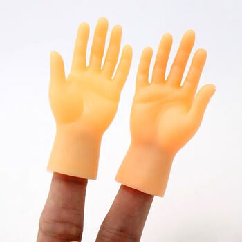 抖音同款网红小手指套逗猫玩具手套橡胶硅胶小手搞怪玩具可爱小手