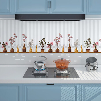 厨房贴纸耐高温透明防油贴瓷砖墙贴灶台防水防油纸玻璃贴自粘油烟机