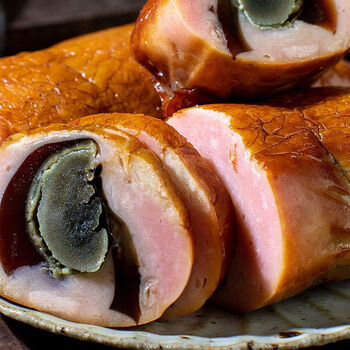 松花鸡腿手工火腿烤腊肠哈尔滨熟红肠松花赘婿皮蛋肠 松花鸡腿火腿*5