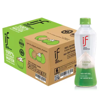 ifif椰子水350ml*12瓶 100%椰子水泰国进口 植物饮料