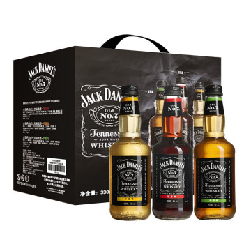 杰克丹尼（Jack Daniel`s）洋酒 威士忌 三种口味 预调酒 鸡尾酒 330ml*6瓶 礼盒装 （可乐+柠檬+苹果）