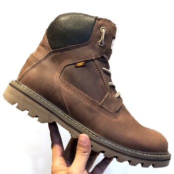 卡特cat春秋固特异工装鞋高帮户外休闲鞋轻便头层牛皮大头皮鞋短靴