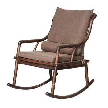 实木摇椅躺椅老人 新中式实木摇摇椅阳台家用休闲大人午休懒人躺椅