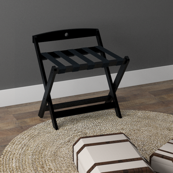 酒店家具实木行李架宾馆卧室放衣服的架子家用折叠客房落地置物架c款