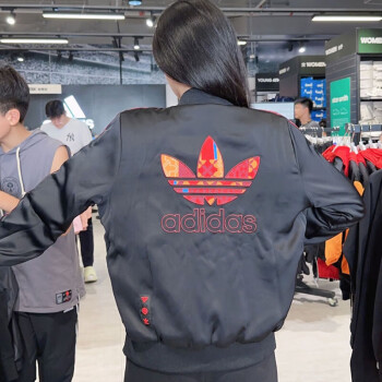 阿迪达斯 （adidas）三叶草女装新年款防寒保暖运动棉服时尚休闲夹克外套 HD0326 S