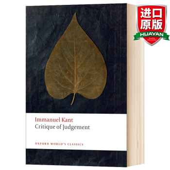 英文原版 判断力批判 Critique of Judgement 康德 哲学 牛津世界经典系列