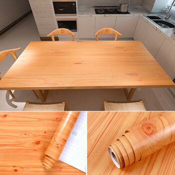 旧家具翻新贴纸橱柜装饰柜子衣柜贴纸木纹墙纸自粘桌面桌贴纸防水824