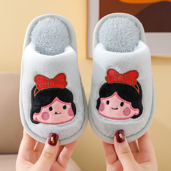 女童棉拖鞋秋冬季小女孩卡通公主室内居家鞋儿童防滑女宝宝地板拖饰雯