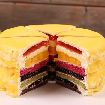 芙瑞多 彩虹千层蛋糕 650g 生日蛋糕 网红甜品 甜点 下午茶 茶歇适合2