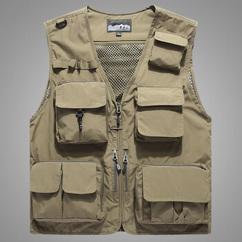 吉普盾(jpdun)工装马甲男士户外多口袋摄影师钓鱼背心定制印logo工作