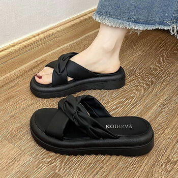 热风奢拼专发新疆西藏少壹点夏季厚底凉拖鞋女轻便外出时尚仙女风新款