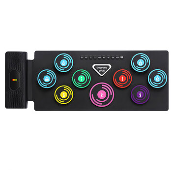 京佳手卷电子鼓架子鼓儿童初学者大尺寸便携式家用入门电鼓打击垫 矩