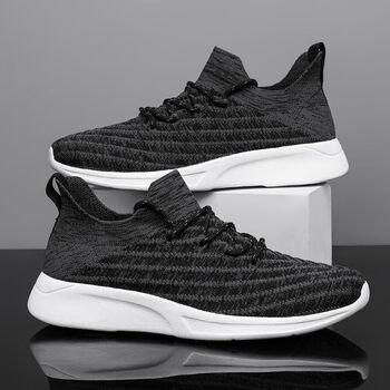 gioio小米鞋云弹轻跑鞋米家运动鞋男爆米花底情侣休闲鞋 黑色 36