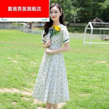 嘉临316岁女孩夏天穿的女童连衣裙夏装新款学生大童夏140