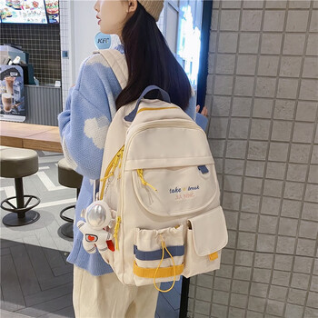 vassarette学生书包女初中生高中生ins韩版轻便大容量学院风少女背包