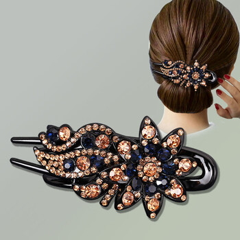 雅迎网红韩版发夹大号抓夹妈妈气质高贵夹子固定头发鸭嘴夹发饰夹头