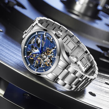 艾浪(ailang) 终结者系列瑞士认证商务型机械国表男式黑科技镂空精钢