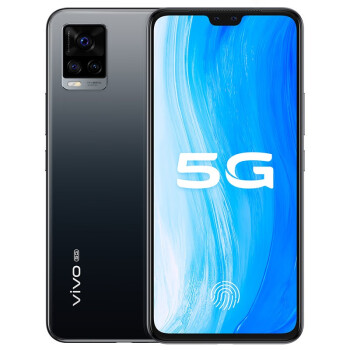 vivo S7 5G手机 8GB+128GB 爵士黑 前置4400万AF双摄自拍 后置6400万超感光夜摄 双模5G全网通手机