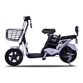 电动车成人小型电动自行车48v踏板代步两轮电瓶车女士 亮光白 20ah 配