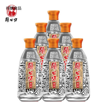 n9关公坊500ml6瓶42度光瓶精制纯粮酒浓香型口粮酒不上头500ml60ml6