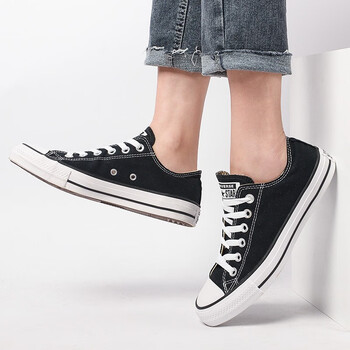 匡威（Converse）帆布鞋男鞋All Star常青款中性情侣学生高帮休闲运动板鞋女101010 101001 建议拍小一码 35