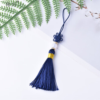 书签流苏穗子u盘玉珠子古风小吊穗 钥匙扣金色小号配饰挂件中国结