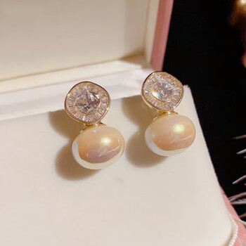 锆石菱形香槟色珍珠【图片 价格 品牌 报价】-京东