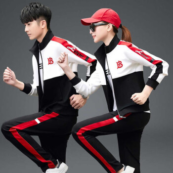 杰宾路情侣运动套装春秋季2024新款潮流团体运动服男女韩版休闲服三件套