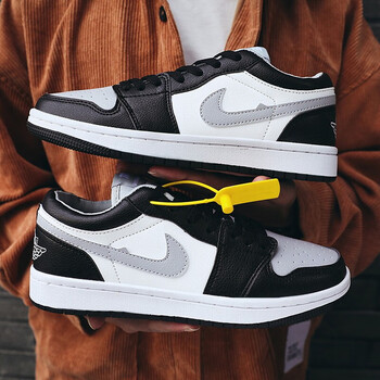 【莆田鞋子】潮牌男鞋大码小码新款aj低帮学生篮球鞋空军情 影子灰(cb