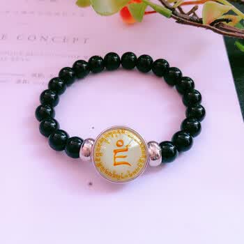 八路财神手环大黑天财神咒黄财神心咒手链 黄财神心咒