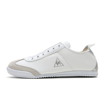 [19新品]乐卡克法国公鸡皮质运动休闲鞋板鞋男女cmt-181416 白色x银色