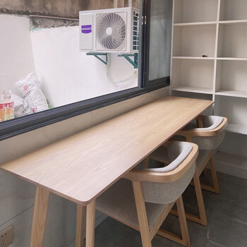 素室 北欧实木书桌 靠窗书桌窄书桌长条桌子卧室窗边桌靠墙桌设计办公