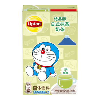 立顿Lipton 奶茶 日式抹茶奶茶冲饮饮料 速溶袋装奶茶粉 100%进口奶源 早餐冲调饮品 10包 190g