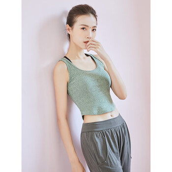 瑜伽服女夏款无袖时尚短款运动上衣女弹力透气健身房背心跑步罩衫无袖
