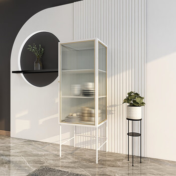 拾续 餐边柜轻奢现代简约长虹玻璃柜碗柜家用厨房酒柜高储物柜落地