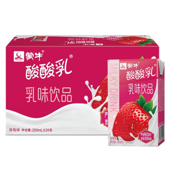 蒙牛 酸酸乳 草莓口味乳味饮品 250ml*24 礼盒装