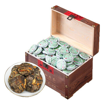 韵千金陈皮白茶500g一箱 陈皮 福鼎白茶 饼寿眉陈皮老白茶小茶饼干