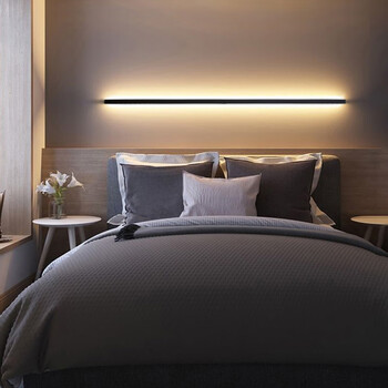 墨科极简壁灯卧室床头灯长条过道楼梯灯书房网红北欧创意线条灯客厅