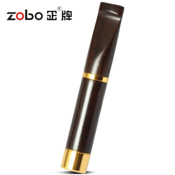 ZOBO正牌粗烟黑檀木拉杆型过滤烟嘴礼盒装ZB-256