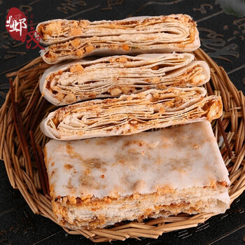 花生煎饼 香酥煎饼五谷杂粮饼早餐饼花生夹心薄脆煎饼怀旧小吃1000克
