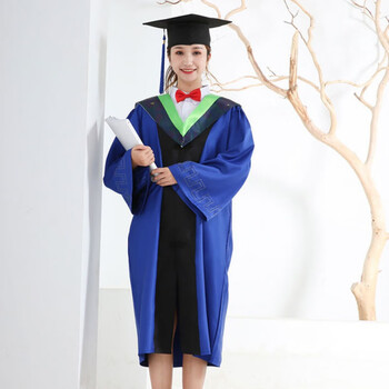 硕士服礼服理科文科工科硕士学位服大学生毕业照学士服硕士帽 (硕士服