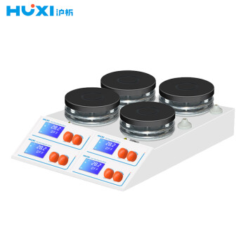 沪析（HUXI）多工位独立控制恒温数显加热磁力搅拌器 HMS-4SG加热型4工位双排 