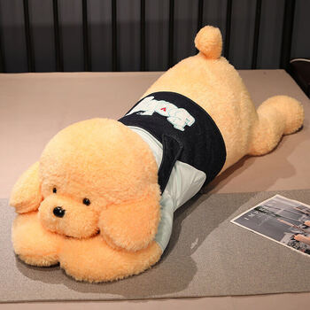 龙猫泰迪可爱趴趴狗毛绒玩具公仔男女孩床上睡觉长条抱枕玩520情人节