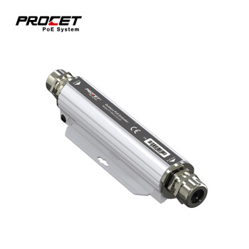 PROCET PT-PEX-01G-OT 工业级室外PoE延长器 千兆网络PoE单端口 PoE中继器 白色