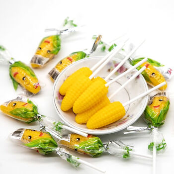 喜多多玉米棒棒糖软糖儿童卡通糖果散装软糖网红休闲零食水果味糖果