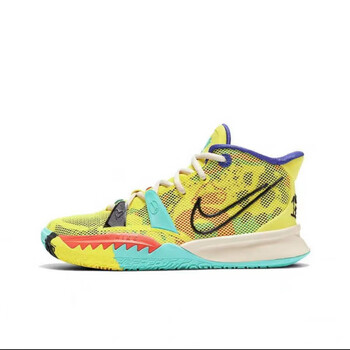 篮球鞋数学公式黑白电影欧文篮球鞋kyrie 7气垫鞋 柠檬黄_和平与爱 36