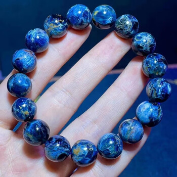 花岛星愿猫眼彼得石手链木变石纳米比亚黄蓝相间异象暴风雨水晶情侣款