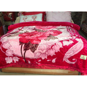 美雅毛毯鹤山美雅超柔8斤12斤拉舍尔毛毯婚庆礼包装箱垫毯加厚绒毯