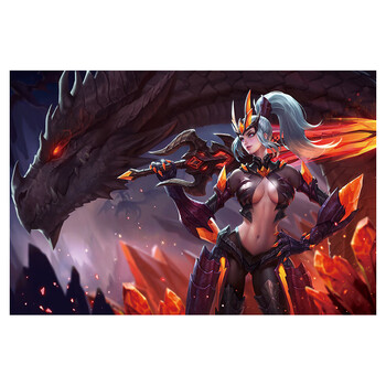 狼天影 王者荣耀海报墙贴墙纸学生宿舍卧室可来图定制 水晶猎龙者 30*