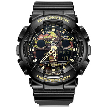 卡西欧(casio)手表 g-shock黑金户外运动电子防水运动男表 ga-100cf